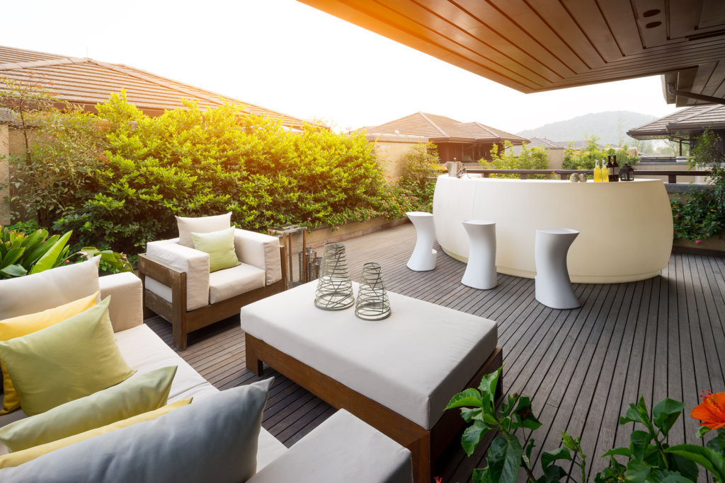Design and furniture on modern decking